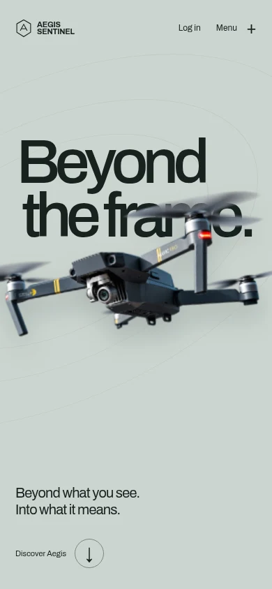 Aegis Sentinel actual mobile website