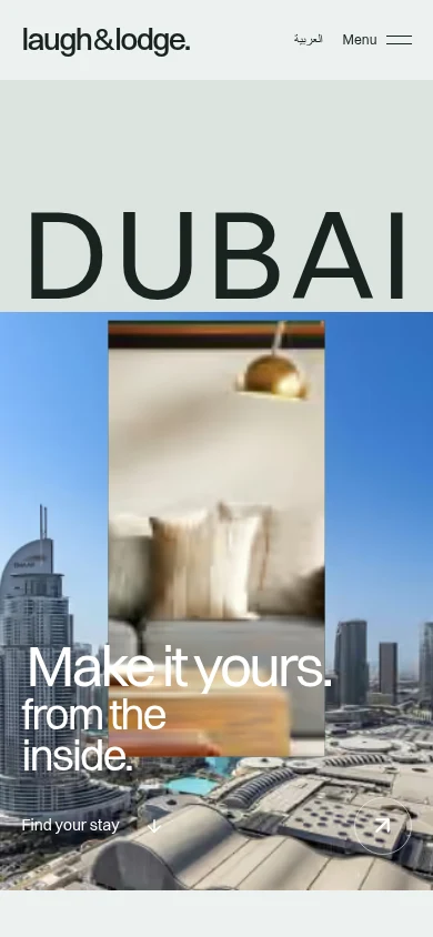Laugh & Lodge actual mobile website